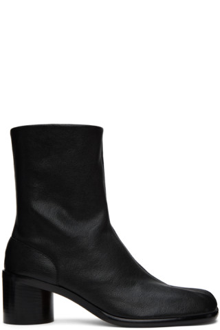 Maison Margiela: Black Tabi Boots | SSENSE Canada