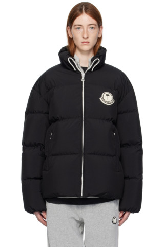 Moncler Genius: Moncler x Palm Angels Black Rodmar Down Jacket | SSENSE ...