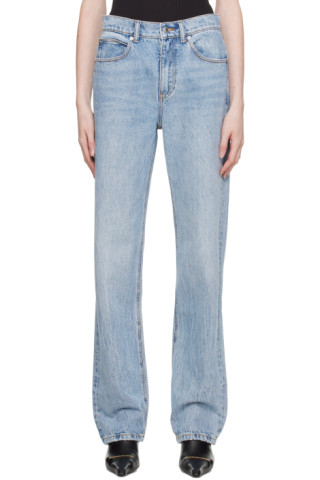 Alexander Wang Back Zip Stretched Jeans Indigo 24