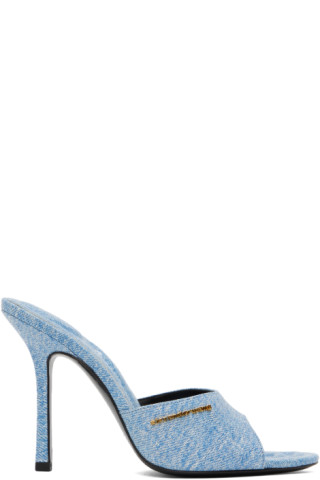 【関税込み】Alexander Wang ブルー Lucienne ヒールサンダル Blue Lucienne Heeled Sandals by Alexander Wang on Sale