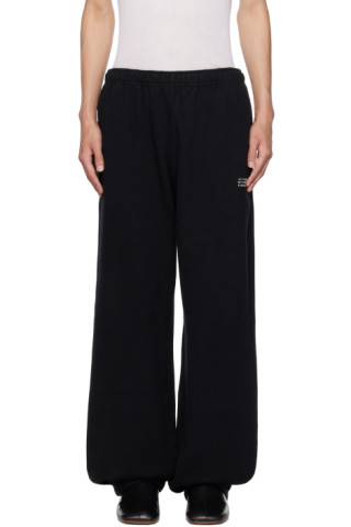 sweat pants woman black in cotton - MM6 MAISON MARGIELA - d — 2