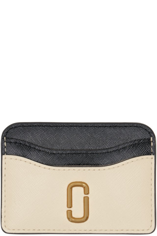 marc jacobs the snapshot dtm white black card holder