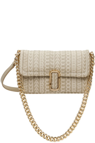 Marc Jacobs Beige Mini 'The Monogram J Marc' Shoulder Bag