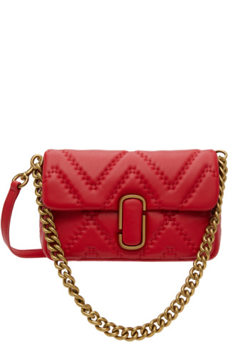 Marc Jacobs Red 'The Quilted Leather J Marc' Bag