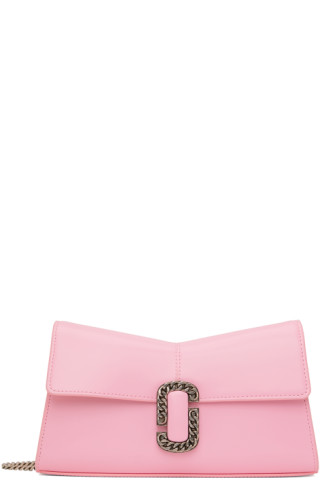 Marc Jacobs Women's Grained Leather Clutch/Wristlet Square Pink 