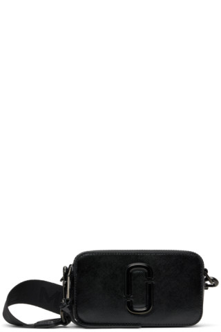 SSENSE Marc Jacobs Black 'The Logo Strap Snapshot' Bag 325.00