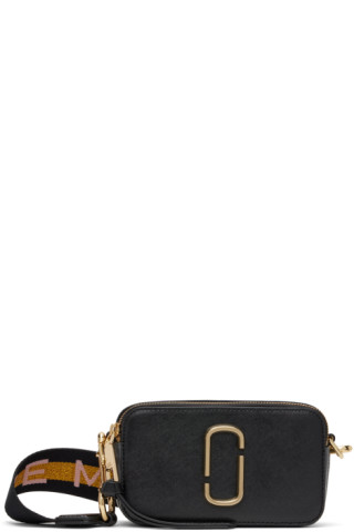 SSENSE Marc Jacobs Black 'The Logo Strap Snapshot' Bag 325.00