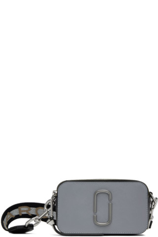 Marc Jacobs The Snapshot Wolf Grey Multi Leather Camera Bag in Gray