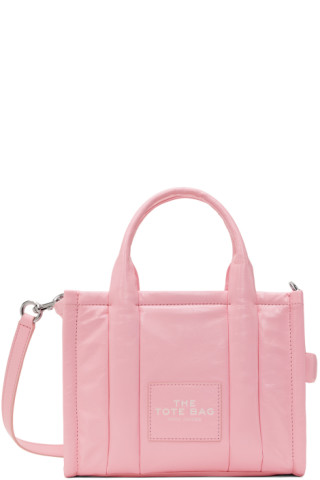 MARC JACOBS Grained Calfskin Mini The Tote Bag Pink Orange 1277612