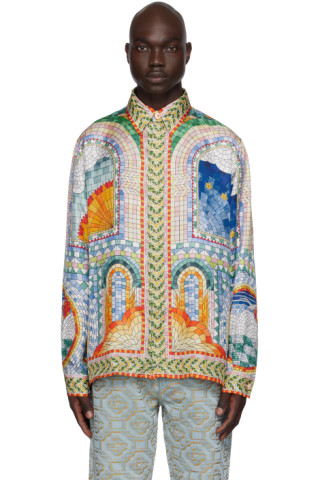 Multicolor 'Mosaic De Damas' Shirt by Casablanca on Sale