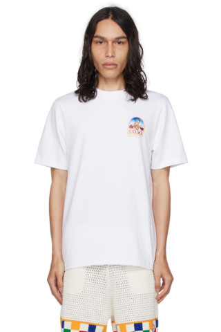 White 'Vue De L'Arche' T-Shirt by Casablanca on Sale