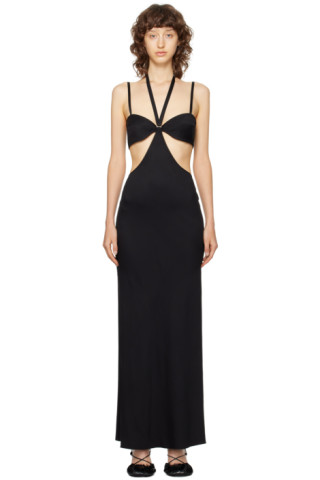 Black Adele Maxi Dress by Anna October on Sale