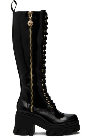 Versace Jeans Couture: Black Sophie Boots | SSENSE