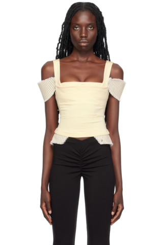 Yellow Renata Corset Top by Miaou on Sale