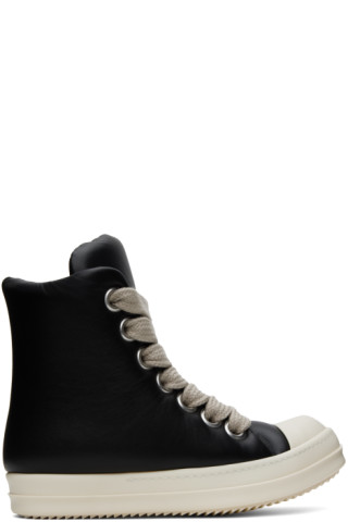 Rick Owens: Black Jumbo Lace Sneakers | SSENSE UK