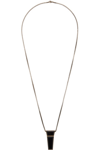 Gold Crystal Trunk Charm Necklace by Rick Owens on Sale