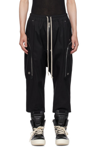 Rick Owens: Black Bauhaus Bela Cargo Pants | SSENSE Canada