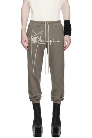 Rick Owens: Gray Champion Edition Sweatpants | SSENSE