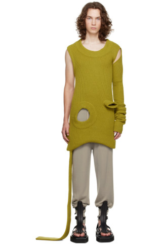 Green Banana Sweater by Rick Owens on Sale