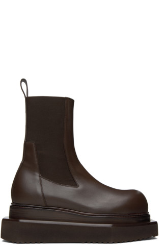 Rick Owens - Brown Beatle Turbo Cyclops Boots