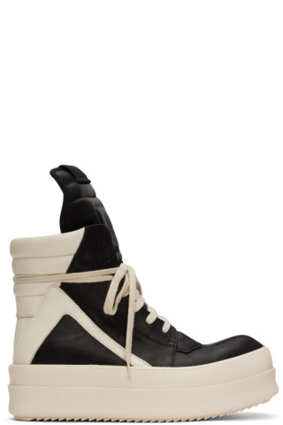 Black Mega Bumper Geobasket Sneakers by Rick Owens on Sale