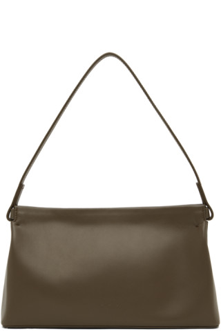 Aesther Ekme Brown Soft Baguette Bag In Marrone