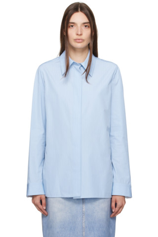 Blue Striped Shirt by Jil Sander on Sale