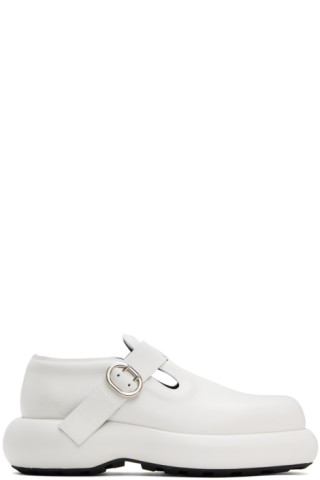 ローファー・オックスフォード JIL SANDER Women Laced up Shoes J15ZJ0003 P4942100 WHITE White Buckle Oxfords by Jil Sander on Sale