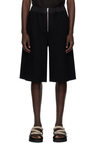 Jil Sander: Black Relaxed-Fit Shorts | SSENSE Canada