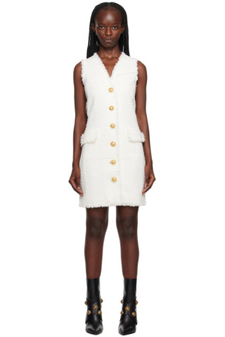 Balmain: White Minidress | SSENSE