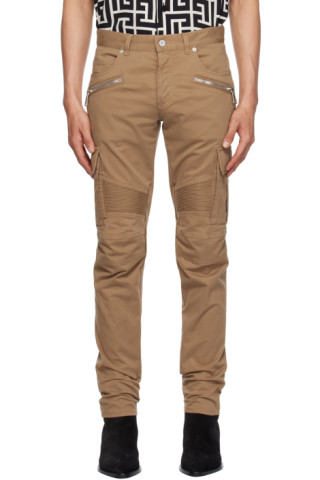 【関税込み】Balmain ベージュ パネル カーゴパンツ 232251M188003_1.jpg