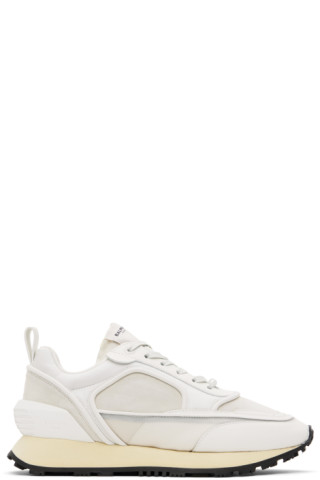 White Racer Sneakers by Balmain on Sale