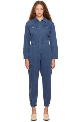 【関税込み】A.P.C. ブルー Danica デニム ジャンプスーツ A.P.C.のブルー Danica デニム ジャンプスーツがセール中