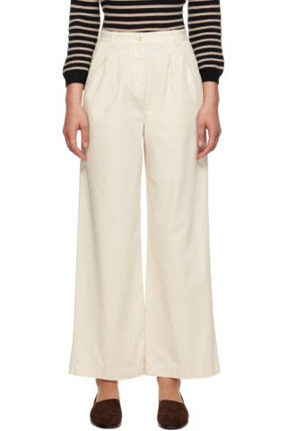 Beige Tressie Trousers by A.P.C. on Sale