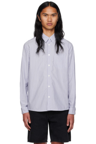 Navy Clément Shirt by A.P.C. on Sale