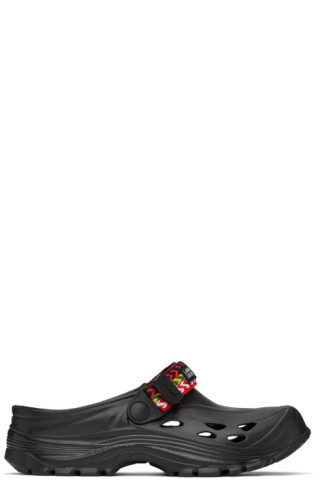 Lanvin: Black Suicoke Edition Mok Curb Sandals | SSENSE Canada
