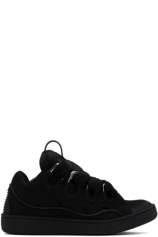 Lanvin Ssense Exclusive Gray Curb Sneakers in Black for Men