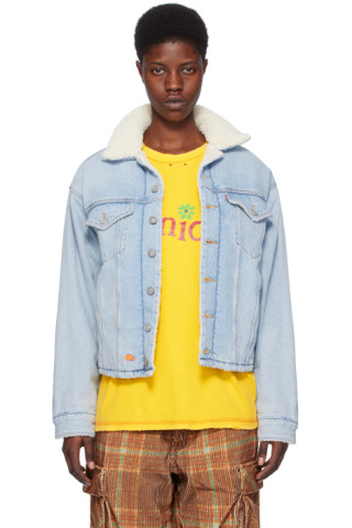 【関税込み】ERL Levi'sエディション ブルー デニムジャケット 232260F060000_1.jpg