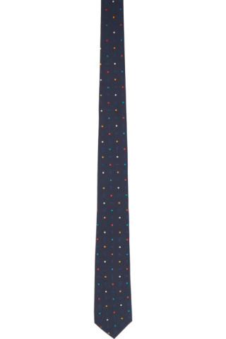 navy spotty tie