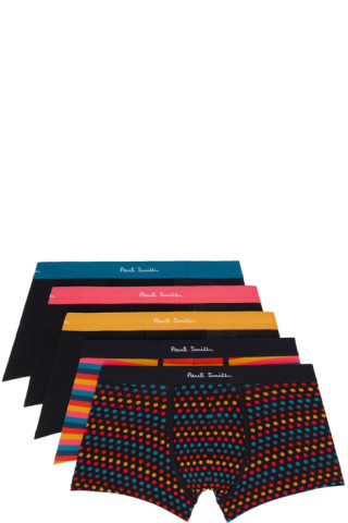 PAUL SMITH Five-Pack Stretch Organic Cotton Boxer Briefs for Men