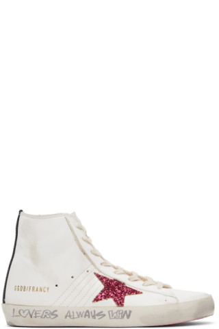 White Classic Francy Sneakers by Golden Goose on Sale