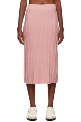 【関税込み】MM by Max Mara ピンク フレア ミディアムスカート 232265F092010_1.jpg