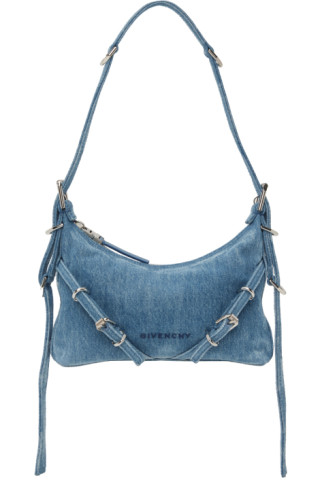 Givenchy Blue Mini Voyou Denim Shoulder Bag