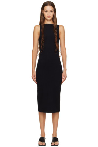 Black Valentina Midi Dress by Gil Rodriguez on Sale