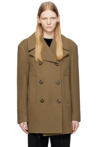 【関税込み】Sportmax カーキ Elery コート 232301F059002_1.jpg