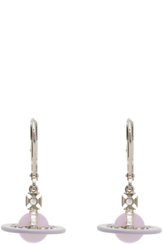 Vivienne Westwood - Silver & Pink Petite Original Orb Earrings