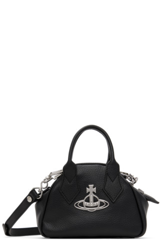 Vivienne Westwood Archive Yasmine Mini Recycled-polyester And Cotton-blend  Top-handle Bag in Black