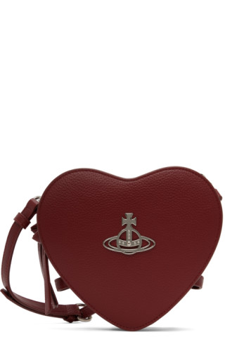 Louise Heart Crossbody Bag in Red
