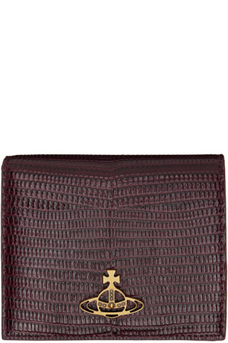 Vivienne Westwood: Red Lizard-Embossed Wallet | SSENSE