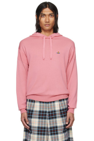 Pink Dropped Shoulder Hoodie by Vivienne Westwood on Sale